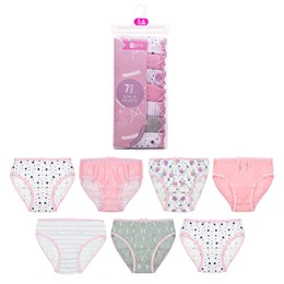 BR251 Girls 7 Pack (Moon and Stars) Briefs