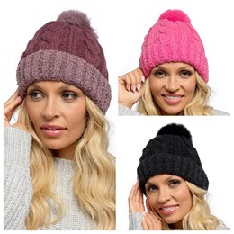 GL1003 Ladies Chunky Beanie Hat with Turn Up
