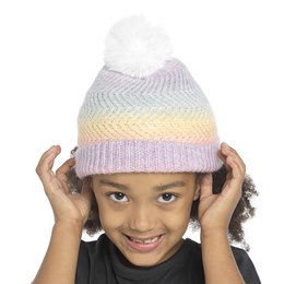 GL1022 Girls Multi Colour Beanie Hat