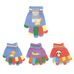 GL107C Kids Colour Block Animal Magic Glove