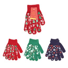 GL1169 Kids Xmas Printed Glove