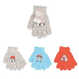 GL1185 Kids Smile Face Print Gloves