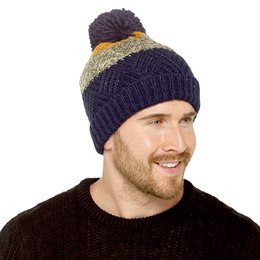 GL1192 Mens Cable Hats with Sherpa Lining