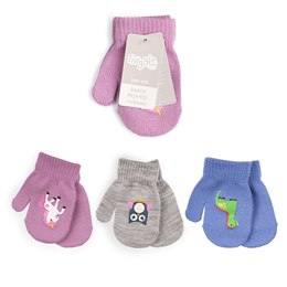 GL1210 Baby 1pr Printed Mitten