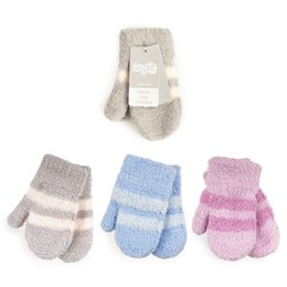 GL904D Babies Soft Touch Striped Mittens