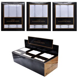 HK015 Men's 3 Pack Hankies in Display Box