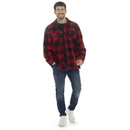 HT132 Mens Polar Fleece Shirt with 2 Breast Pockets - Red