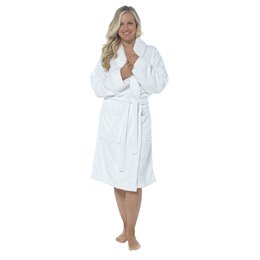 HT253STWHL Unisex Shawl Collar Towelling Robe - White - Large