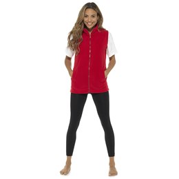 LN1468RD Ladies Storm Ridge  Zip Up Fleece Gilet - Red
