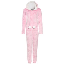 LN1729HBPK1214 Ladies Star Embossed Onesie - Pink - 12/14