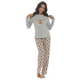 LN6005 Ladies Highland Cow Print Pyjama Set - 8/10