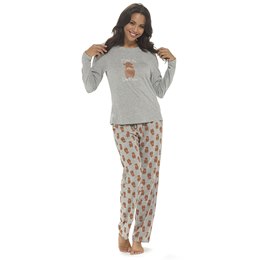 LN6006 Ladies Highland Cow Print PJ Set - 12/14