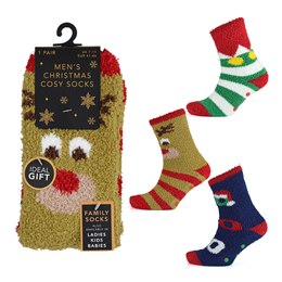 SK881 Mens Christmas Cosy Design Socks - Family